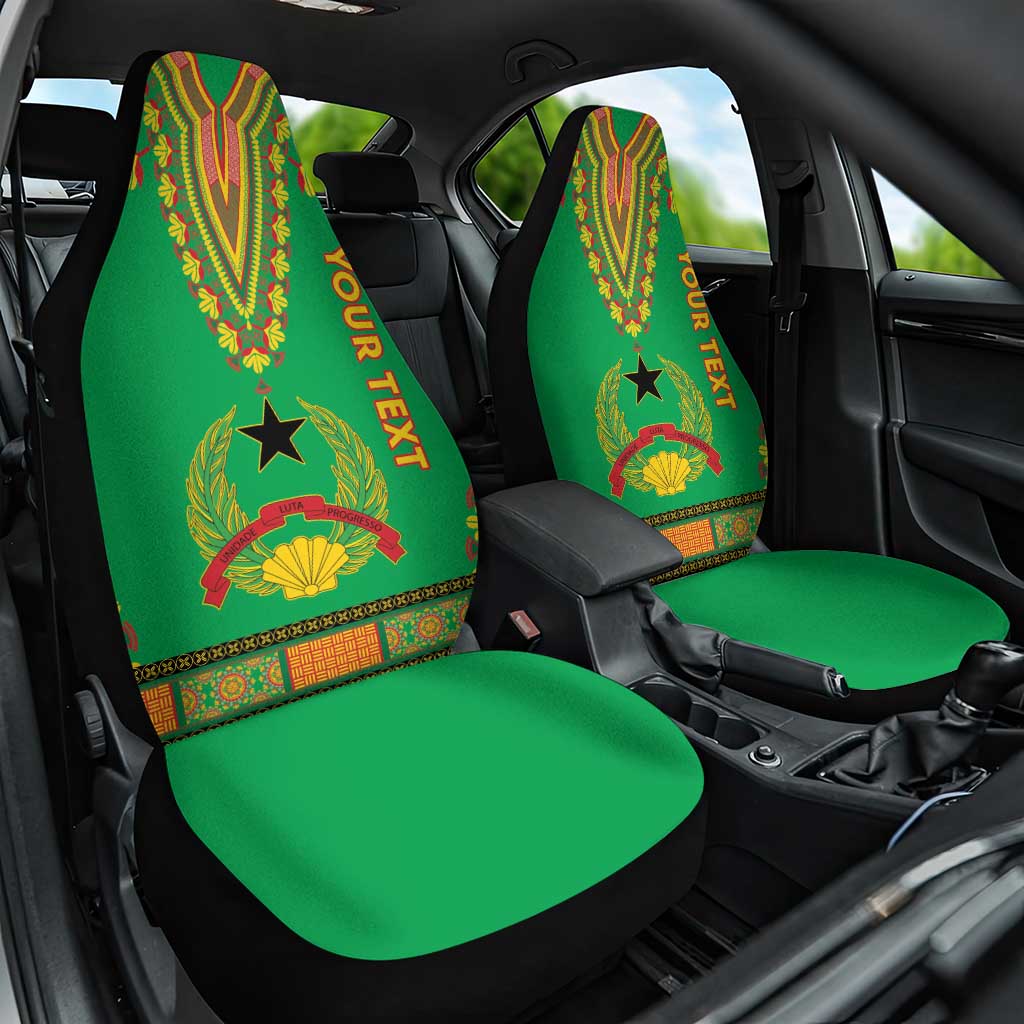 Personalised Guinea Bissau Car Seat Cover Dashiki Pattern - Wonder Print Shop