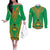 Personalised Guinea Bissau Couples Matching Off The Shoulder Long Sleeve Dress and Long Sleeve Button Shirt Dashiki Pattern