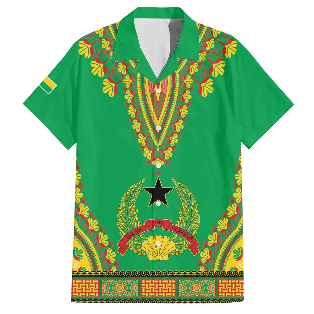 Personalised Guinea Bissau Hawaiian Shirt Dashiki Pattern - Wonder Print Shop