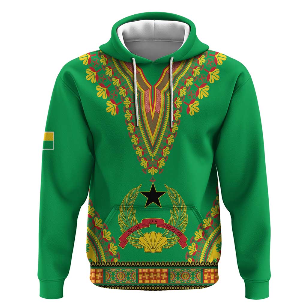 Personalised Guinea Bissau Hoodie Dashiki Pattern - Wonder Print Shop