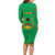 Personalised Guinea Bissau Long Sleeve Bodycon Dress Dashiki Pattern - Wonder Print Shop