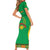 Personalised Guinea Bissau Short Sleeve Bodycon Dress Dashiki Pattern - Wonder Print Shop