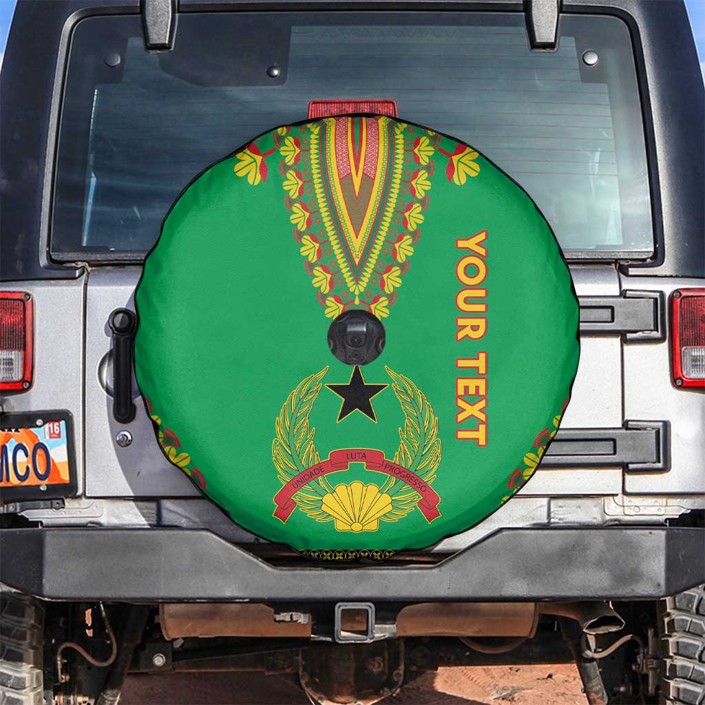 Personalised Guinea Bissau Spare Tire Cover Dashiki Pattern - Wonder Print Shop