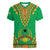 Personalised Guinea Bissau Women V-Neck T-Shirt Dashiki Pattern - Wonder Print Shop