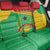 Personalised Guinea Bissau Back Car Seat Cover Coat Of Arms - African Pattern - Wonder Print Shop