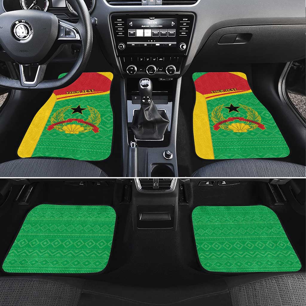 Personalised Guinea Bissau Car Mats Coat Of Arms - African Pattern - Wonder Print Shop