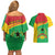 Personalised Guinea Bissau Couples Matching Off Shoulder Short Dress and Hawaiian Shirt Coat Of Arms - African Pattern - Wonder Print Shop