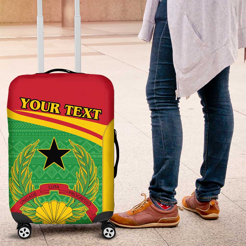 Personalised Guinea Bissau Luggage Cover Coat Of Arms - African Pattern