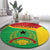 Personalised Guinea Bissau Round Carpet Coat Of Arms - African Pattern