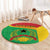 Personalised Guinea Bissau Round Carpet Coat Of Arms - African Pattern