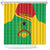 Personalised Guinea Bissau Shower Curtain Coat Of Arms - African Pattern