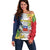 Ra Hachiri 976 Off Shoulder Sweater Coat Of Arms With Ylang Ylang