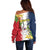 Ra Hachiri 976 Off Shoulder Sweater Coat Of Arms With Ylang Ylang