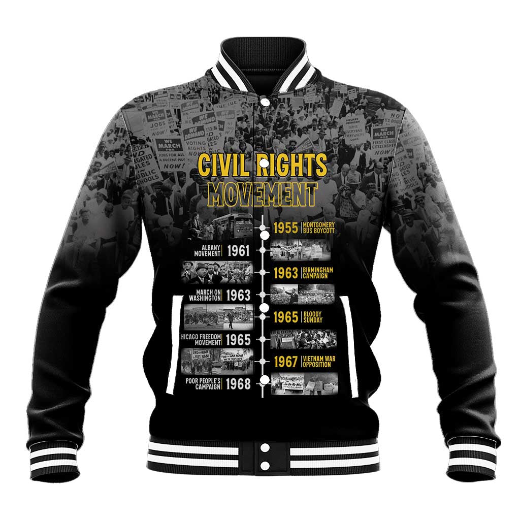 Black History Month Baseball Jacket Civil Rights Movement