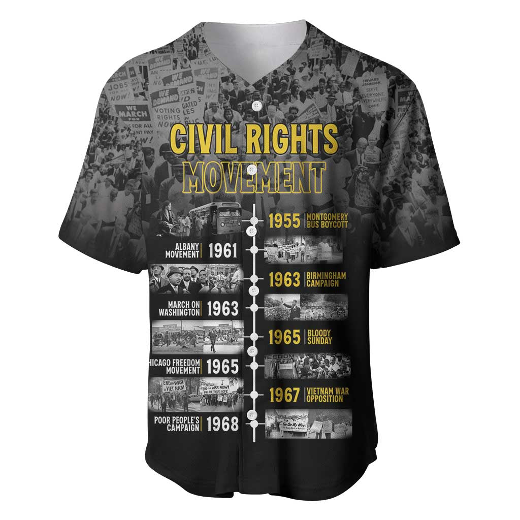 Black History Month Baseball Jersey Civil Rights Movement