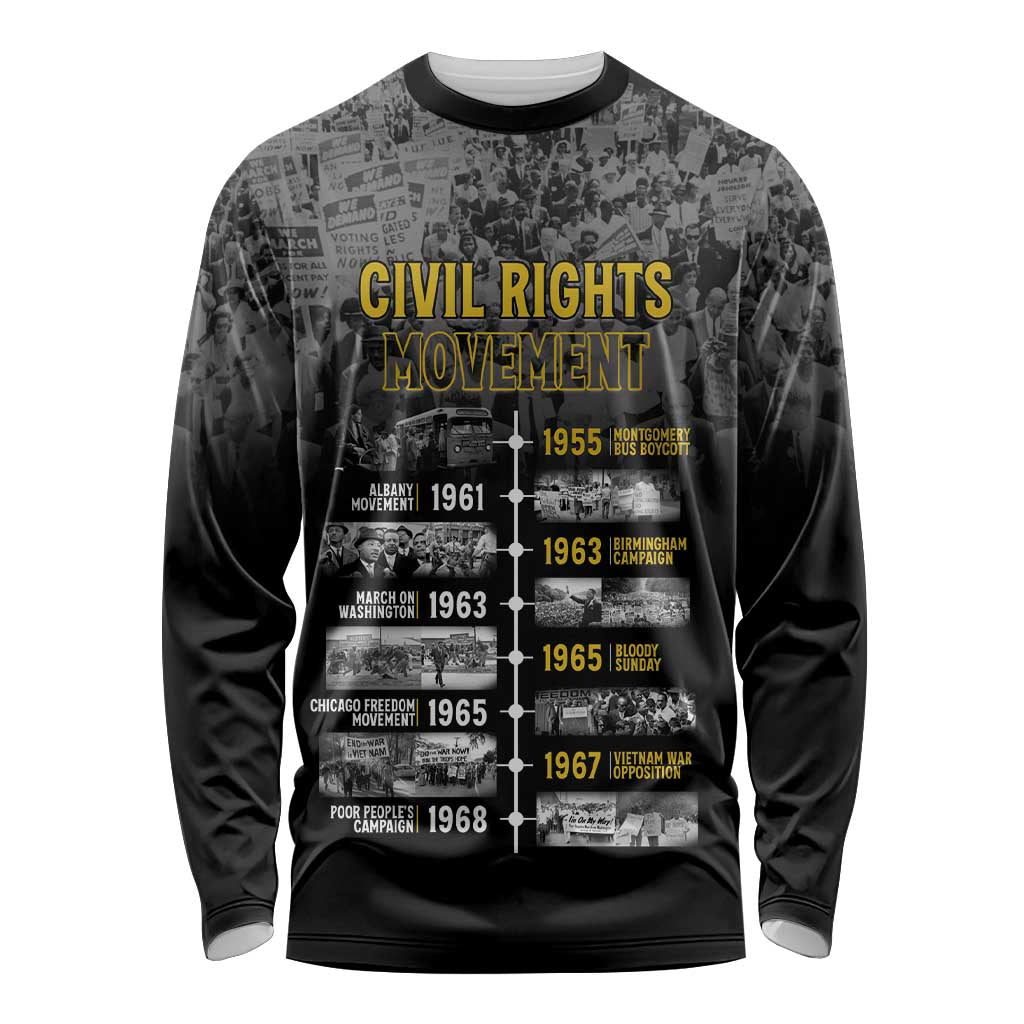 Black History Month Long Sleeve Shirt Civil Rights Movement