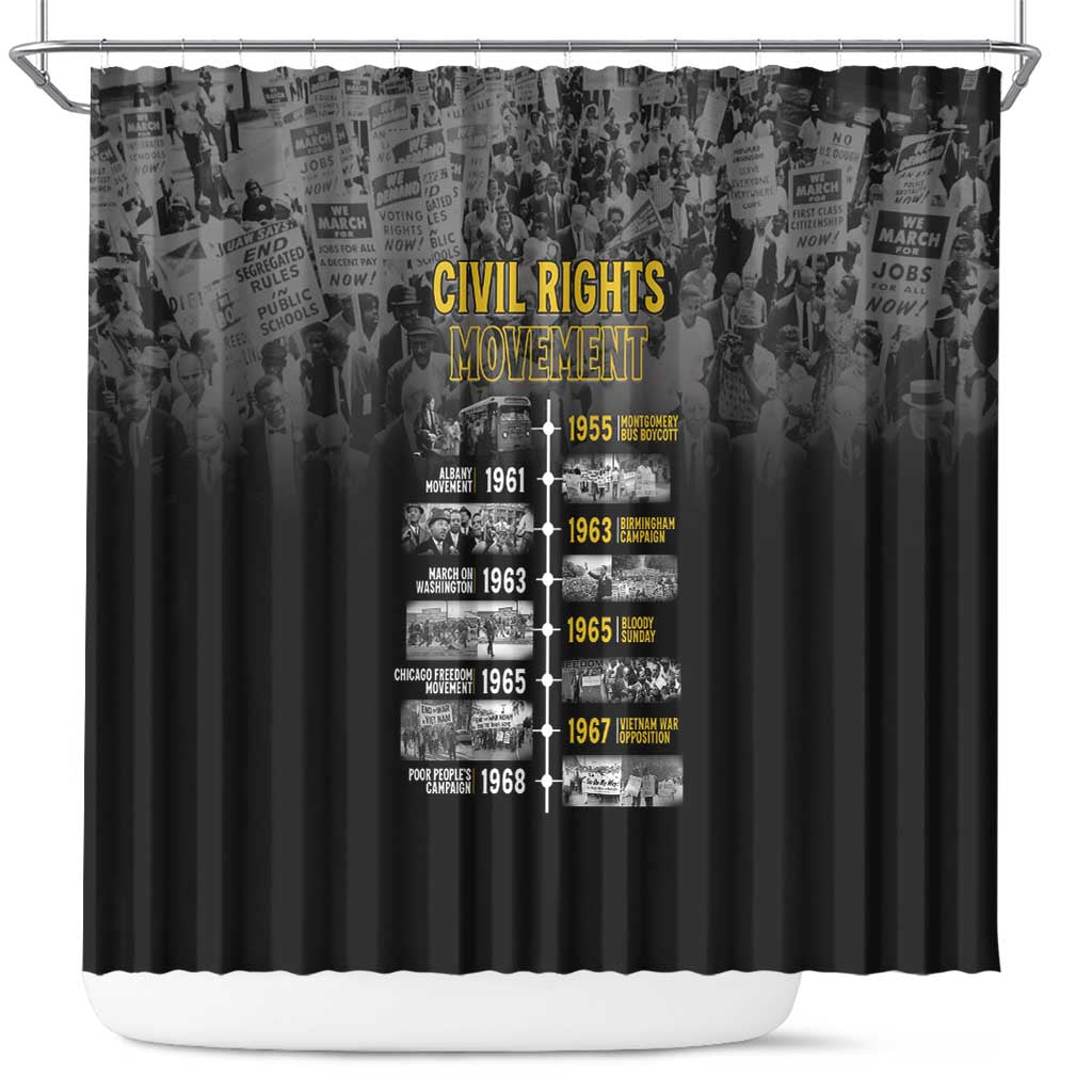 Black History Month Shower Curtain Civil Rights Movement