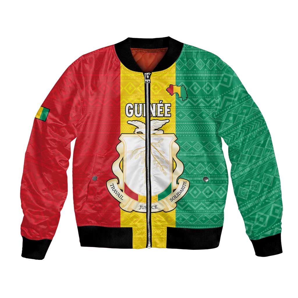 Personalised Guinea Bomber Jacket Coat Of Arms Flag Style