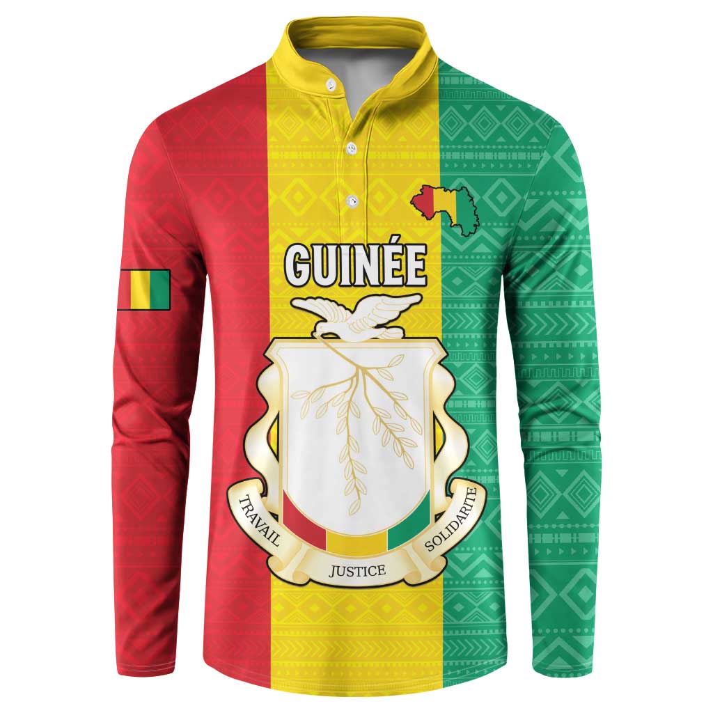 Personalised Guinea Button Sweatshirt Coat Of Arms Flag Style