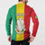 Personalised Guinea Button Sweatshirt Coat Of Arms Flag Style