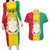 Personalised Guinea Couples Matching Long Sleeve Bodycon Dress and Hawaiian Shirt Coat Of Arms Flag Style