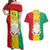 Personalised Guinea Couples Matching Off Shoulder Maxi Dress and Hawaiian Shirt Coat Of Arms Flag Style