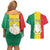 Personalised Guinea Couples Matching Off Shoulder Short Dress and Hawaiian Shirt Coat Of Arms Flag Style