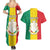 Personalised Guinea Couples Matching Summer Maxi Dress and Hawaiian Shirt Coat Of Arms Flag Style