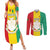 Personalised Guinea Couples Matching Summer Maxi Dress and Long Sleeve Button Shirt Coat Of Arms Flag Style