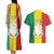 Personalised Guinea Couples Matching Tank Maxi Dress and Hawaiian Shirt Coat Of Arms Flag Style