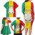 Personalised Guinea Family Matching Long Sleeve Bodycon Dress and Hawaiian Shirt Coat Of Arms Flag Style