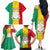 Personalised Guinea Family Matching Off The Shoulder Long Sleeve Dress and Hawaiian Shirt Coat Of Arms Flag Style