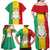 Personalised Guinea Family Matching Off Shoulder Maxi Dress and Hawaiian Shirt Coat Of Arms Flag Style