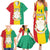 Personalised Guinea Family Matching Summer Maxi Dress and Hawaiian Shirt Coat Of Arms Flag Style