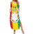 Personalised Guinea Family Matching Summer Maxi Dress and Hawaiian Shirt Coat Of Arms Flag Style