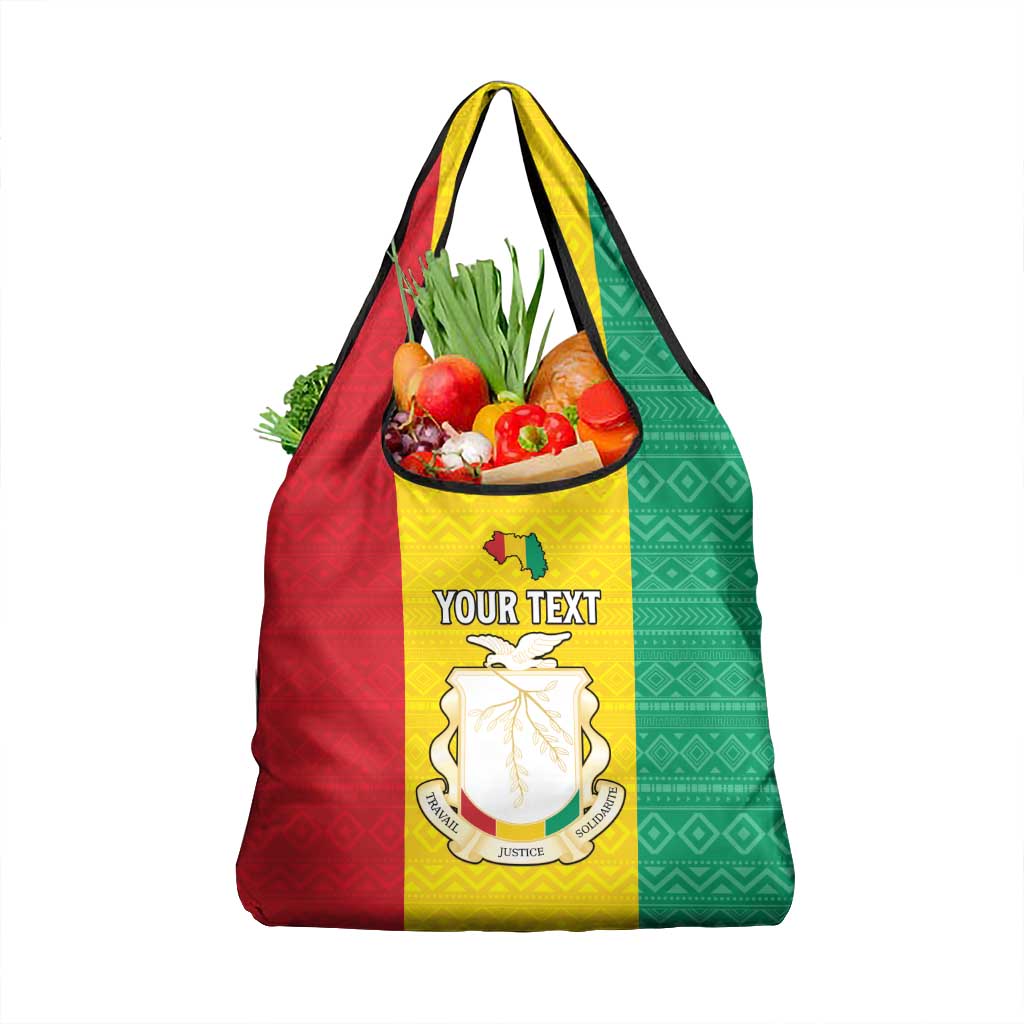 Personalised Guinea Grocery Bag Coat Of Arms Flag Style