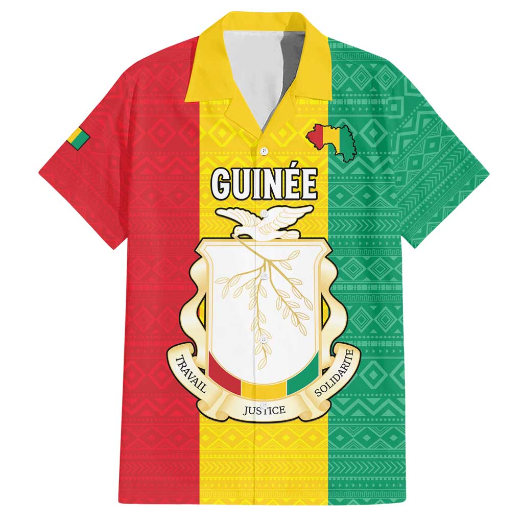 Personalised Guinea Hawaiian Shirt Coat Of Arms Flag Style