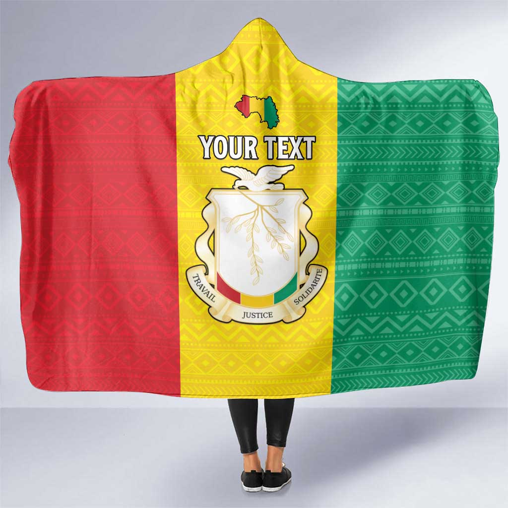 Personalised Guinea Hooded Blanket Coat Of Arms Flag Style