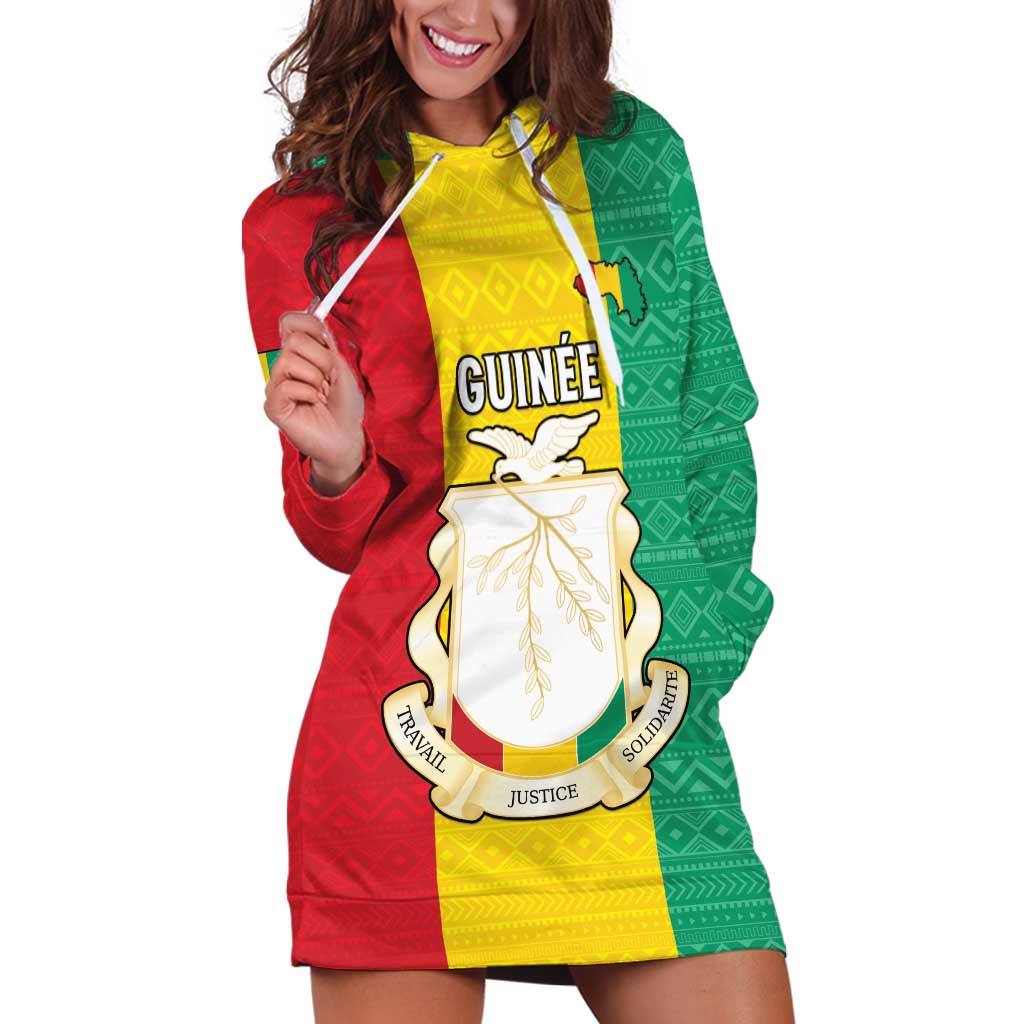 Personalised Guinea Hoodie Dress Coat Of Arms Flag Style