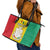 Personalised Guinea Leather Tote Bag Coat Of Arms Flag Style