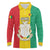 Personalised Guinea Long Sleeve Polo Shirt Coat Of Arms Flag Style