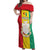 Personalised Guinea Off Shoulder Maxi Dress Coat Of Arms Flag Style