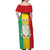 Personalised Guinea Off Shoulder Maxi Dress Coat Of Arms Flag Style