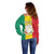 Personalised Guinea Off Shoulder Sweater Coat Of Arms Flag Style