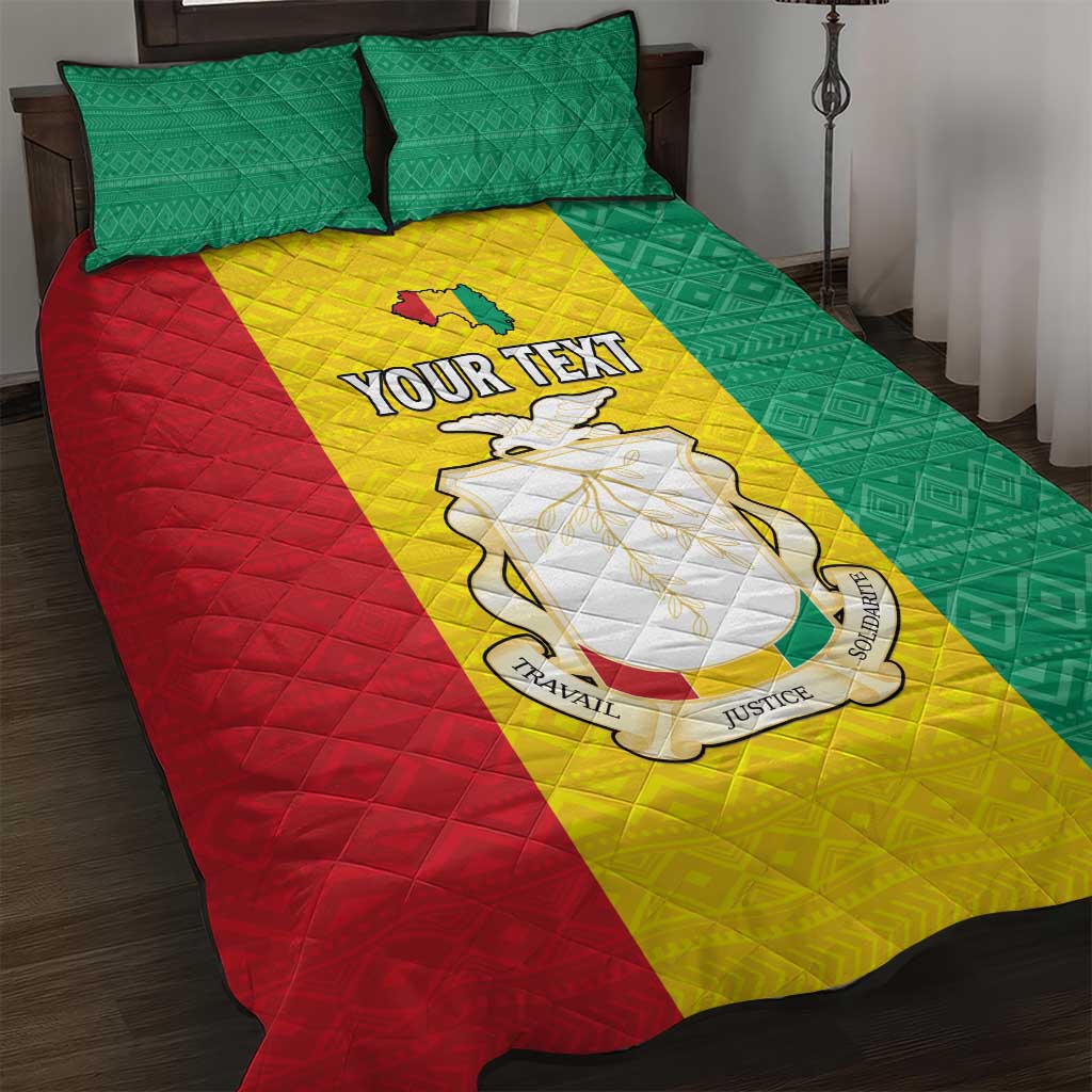 Personalised Guinea Quilt Bed Set Coat Of Arms Flag Style