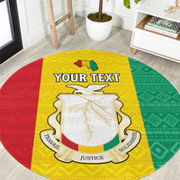 Personalised Guinea Round Carpet Coat Of Arms Flag Style