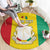 Personalised Guinea Round Carpet Coat Of Arms Flag Style