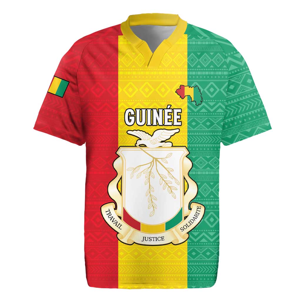 Personalised Guinea Rugby Jersey Coat Of Arms Flag Style