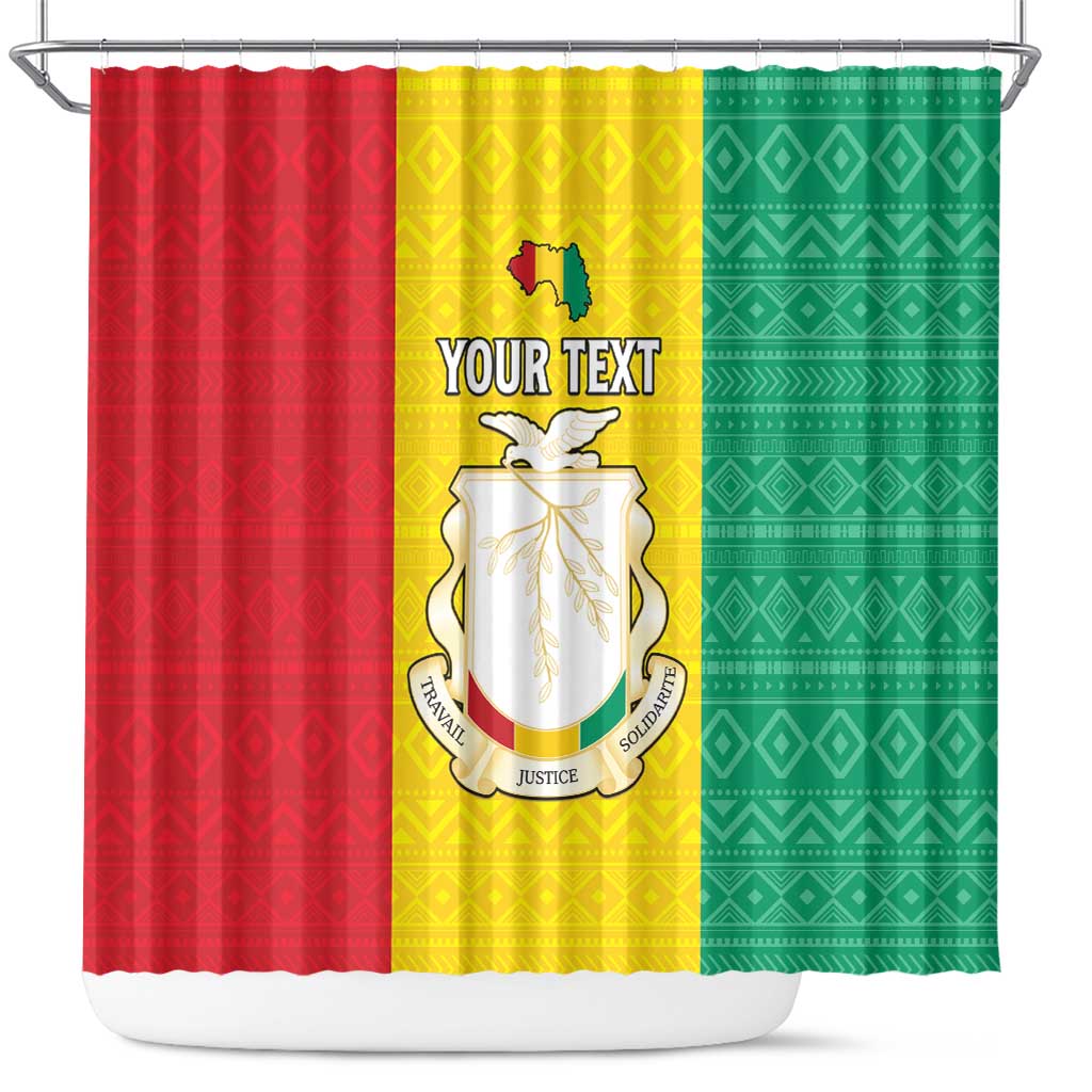 Personalised Guinea Shower Curtain Coat Of Arms Flag Style