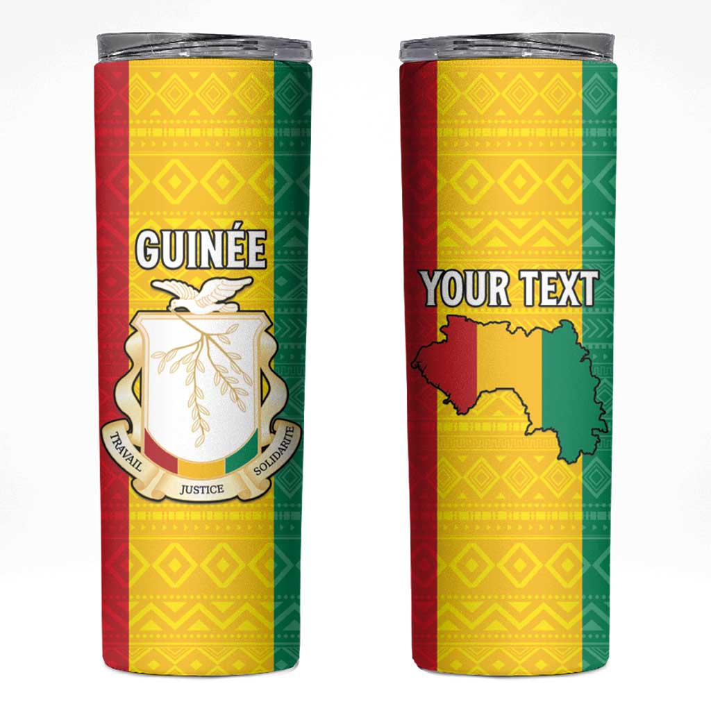 Personalised Guinea Skinny Tumbler Coat Of Arms Flag Style